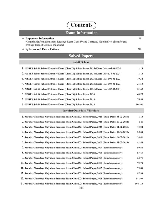 Examcart Class 9 All School Entrance Exams (JNV, Sainik, RIMC, CHS & NMMS) Solved Papers Book For 2026 Exam (English Medium) Examcart Class 9 All School Entrance Exams (JNV, Sainik, RIMC, CHS & NMMS) Solved Papers Book For 2026 Exam (English Medium)