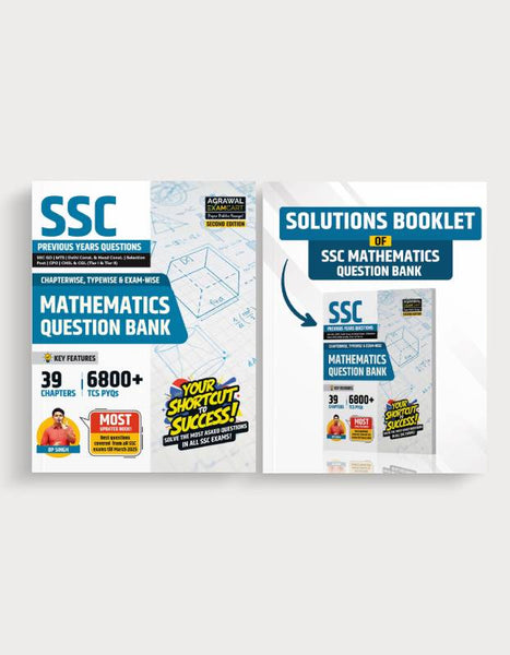 Examcart SSC Mathematics Question Bank + Solutions for Upcoming SSC Exams in English (2 Books Combo)