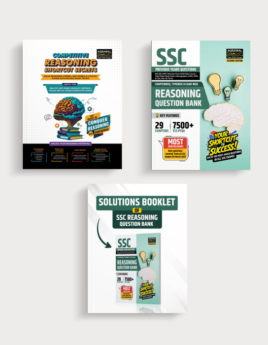 Examcart SSC Reasoning Question Part + SSC Reasoning Solution Part Book + Short Reasoning Text Book (Combo of 3 Books) In English Medium Examcart SSC Reasoning Question Part + SSC Reasoning Solution Part Book + Short Reasoning Text Book (Combo of 3 Books) In English Medium