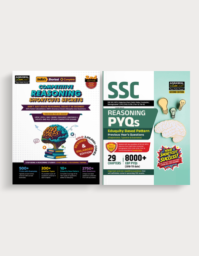 Examcart SSC Reasoning FATEH Combo (Question Bank + Competitive Reasoning Shortcut Secrets Textbook) in English Medium (Set of 2 Books)