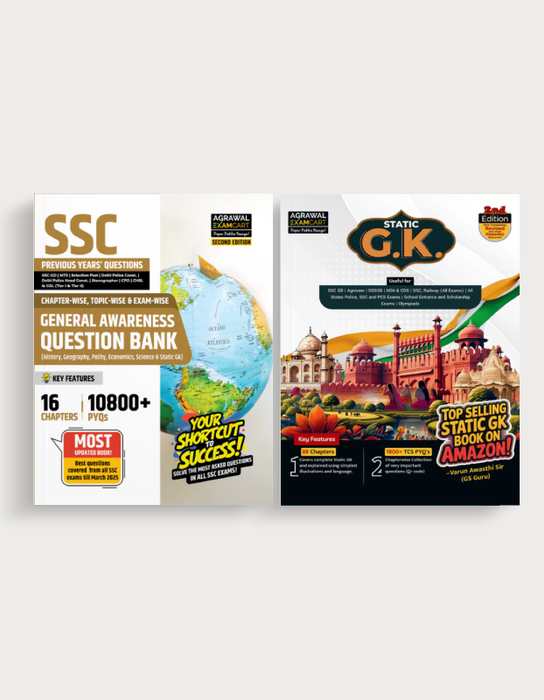 Examcart SSC GS Fateh Combo (GS Question Question Bank + Static GK Textbook)  (Set of 2 Books) in English Medium Examcart SSC GS Fateh Combo (GS Question Question Bank + Static GK Textbook)  (Set of 2 Books) in English Medium