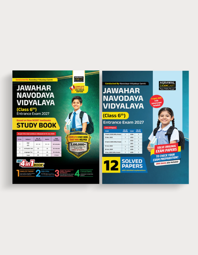 Examcart Jawahar Navodaya Vidyalaya Class 6 Guide Book + Solved Paper Book For 2027 Exam In English (2 Books Combo)