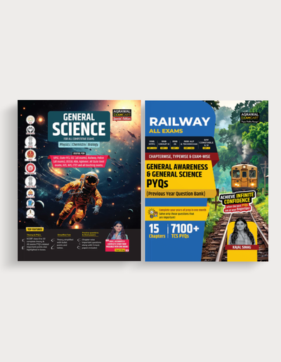 Examcart General Science Textbook + Railway All Exam General Awareness & General Science Question Bank Books In English (2 Books Combo)
