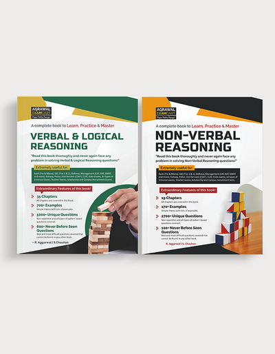 Examcart Complete NON VERBAL + VERBAL & LOGICAL REASONING Textbook for Centre and State all Government Exams In English (2 Books Combo)