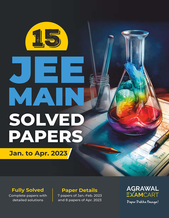 examcart-15-jee-main-solved-papers-january-april-2023-2024-exams-english-book-cover-page examcart-15-jee-main-solved-papers-january-april-2023-2024-exams-english-book-cover-page