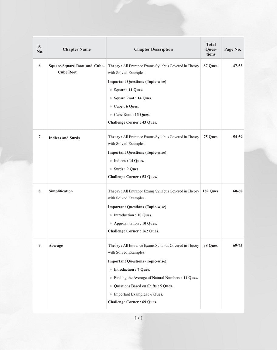 Examcart School Entrance Exam Math Class 6th Textbook For 2026 Exam in English