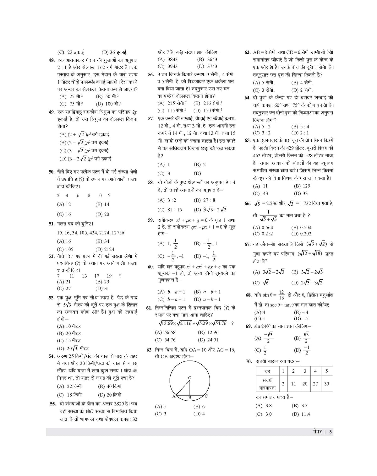 Examcart Madhya Pradesh MP TET Ganit (Math) Varg 2 Practice Set Book For 2026 Exams in Hindi | 10 Mock Papers & 3 Solved Papers