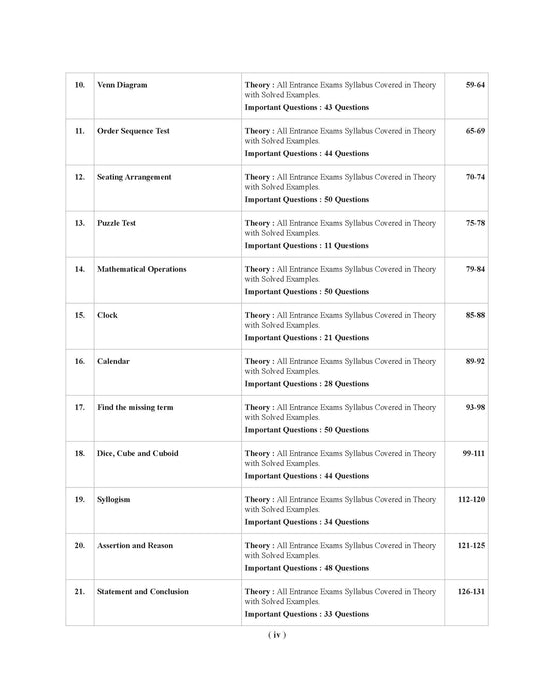 Examcart School Entrance Exam Class 6th Mental Ability Test (Reasoning) Textbook For 2026 Exam in English Examcart School Entrance Exam Class 6th Mental Ability Test (Reasoning) Textbook For 2026 Exam in English