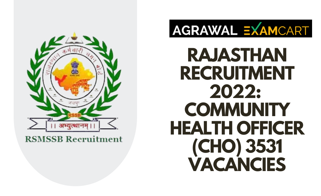 Rajasthan Recruitment 2022:  Community Health Officer (CHO) 3531 Vacancies