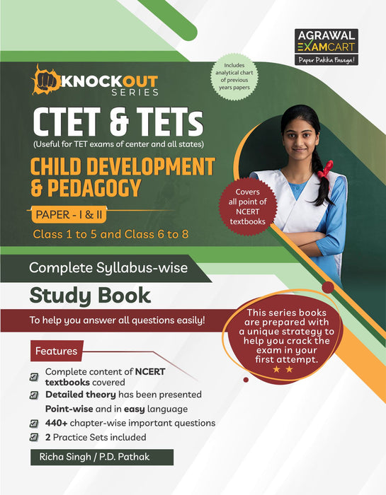 Examcart Knock Out Series CTET & Tets Paper 1 and 2 Child Development and Pedagogy Textbook in English