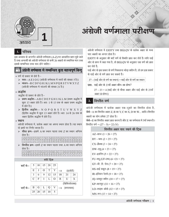 Examcart Competitive Reasoning Shortcut Secrets Textbook for All Government Exams (NRA CET, SSC, Bank, Railway, Defence, Police and all other exams) in Hindi Medium