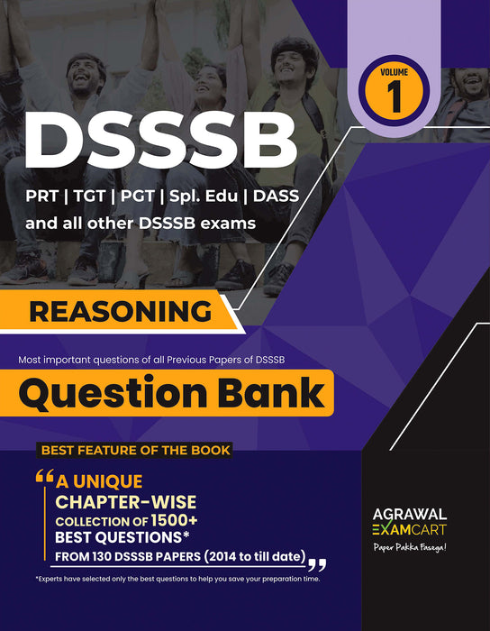 Examcart DSSSB (Reasoning + Maths + General Awareness + Hindi / English Question Banks) + Guidebook by Prateek Shivalik Sir in English for 2024 Exam (5 Books Combo)