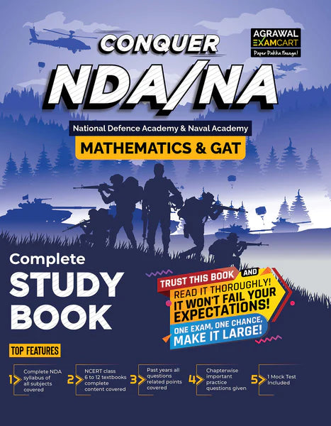 Examcart NDA/NA Guide Book + Question Bank For 2024 Exam In English (2 Books Combo)