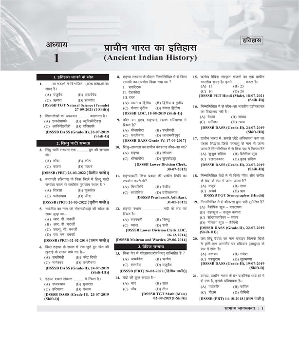 Examcart DSSSB Samanya Jagrukta (GS) Question Bank by Abhimanu Singh Sir for PRTs | TGTs | PGTs | Spl. Edu | DASS For 2024 Exams In Hindi