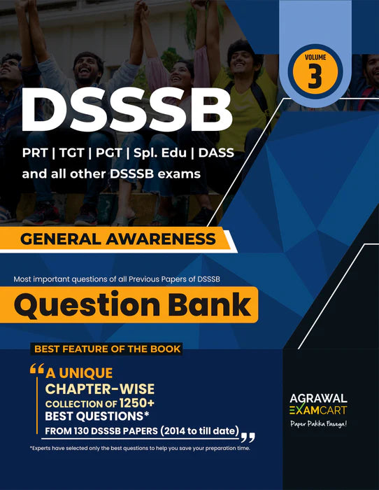 Examcart DSSSB (Reasoning + Maths + General Awareness + Hindi / English Question Banks) + Guidebook by Prateek Shivalik Sir in English for 2025 Exam (5 Books Combo)