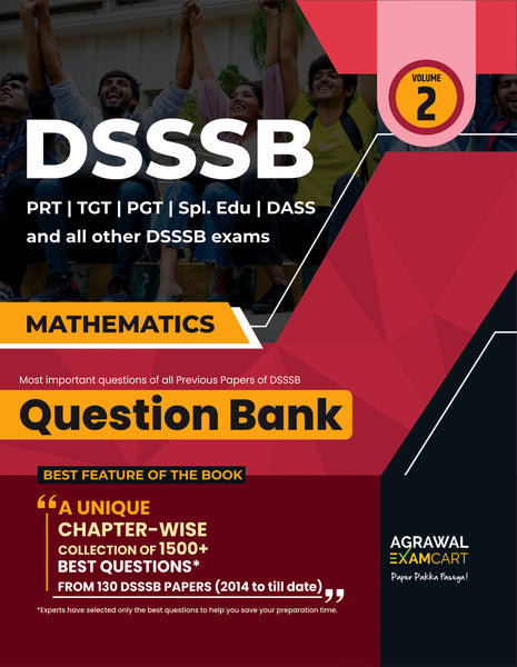 Examcart DSSSB Math Question Bank for PRTs | TGTs | PGTs | Spl. Edu | DASS For 2025 Exam in English