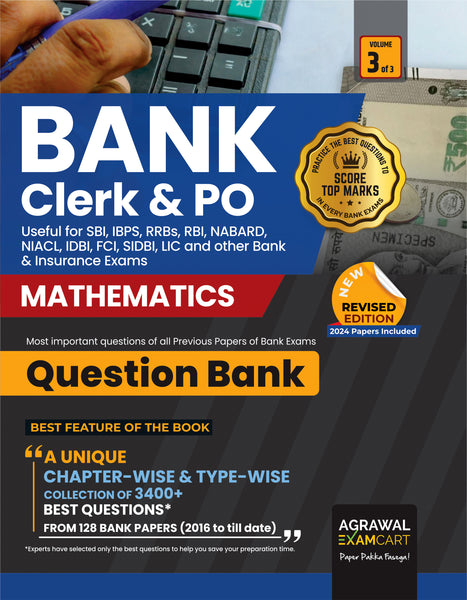 Examcart Bank Clerk & PO 2024 Quantitative Aptitude Question Bank | SBI, IBPS, RRBs, RBI, NABARD in English