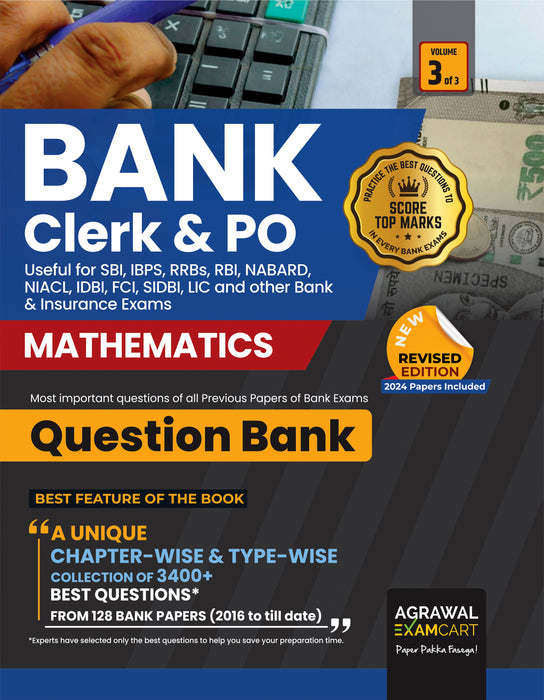 Examcart Bank Clerk & PO 2024 Quantitative Aptitude Question Bank | SBI, IBPS, RRBs, RBI, NABARD in English