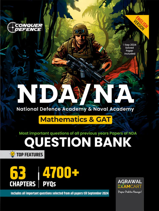 Examcart NDA/NA Guide Book + Question Bank For 2025 Exam In English (2 Books Combo)