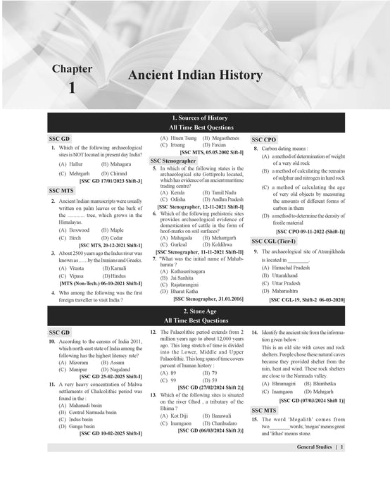 Examcart SSC General Study (G.S.) Question Bank By Richa Sharma for SSC GD | MTS | Delhi Police | Selection Post | CHSL | Stenographer | CPO & CGL (Tier 1 & 2) Exam (English Medium)