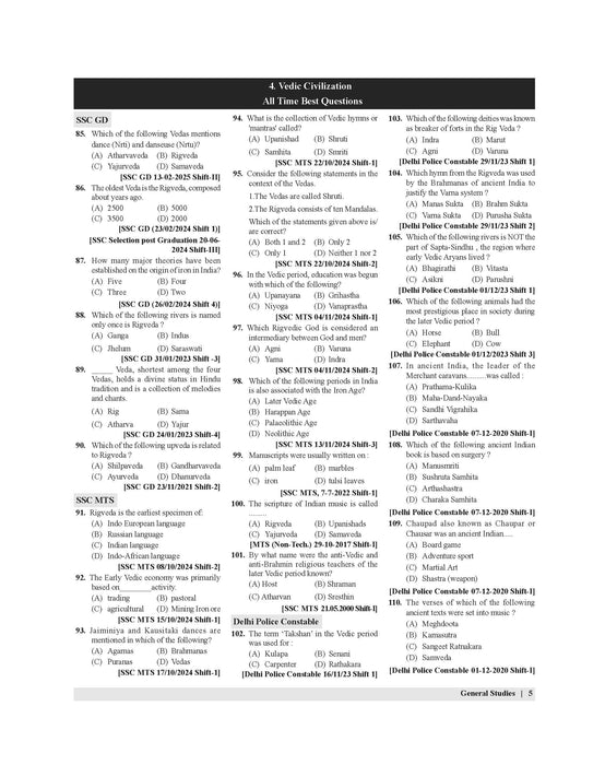 Examcart SSC General Study (G.S.) Question Bank By Richa Sharma for SSC GD | MTS | Delhi Police | Selection Post | CHSL | Stenographer | CPO & CGL (Tier 1 & 2) Exam (English Medium)