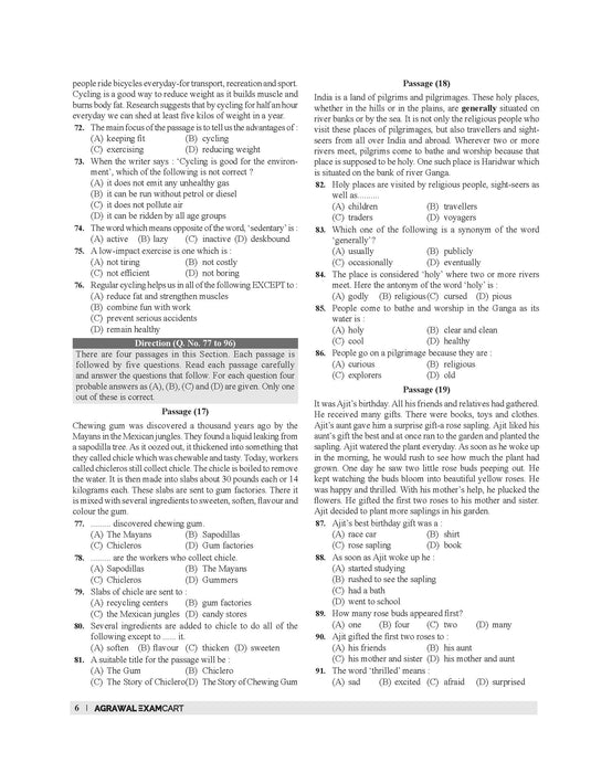Examcart School Entrance Exam Class 6th English Textbook for 2026 Exam in English