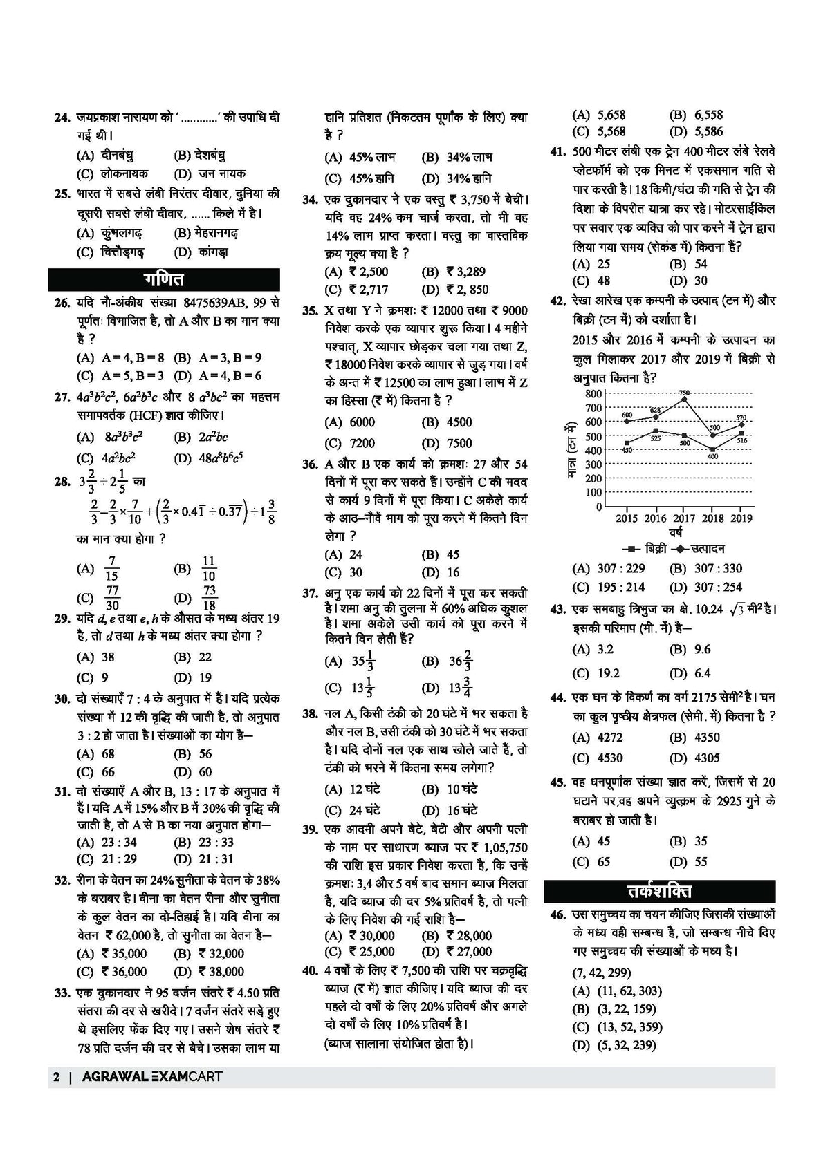Examcart SSC MTS & Havaldar Practice Set Book For 2026 Exam In Hindi