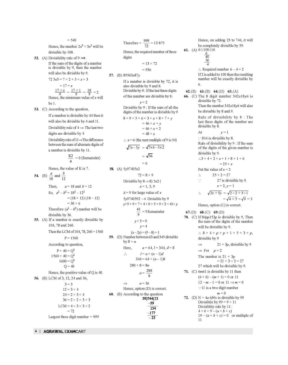 Examcart SSC Math Question Bank Solutions Book In English