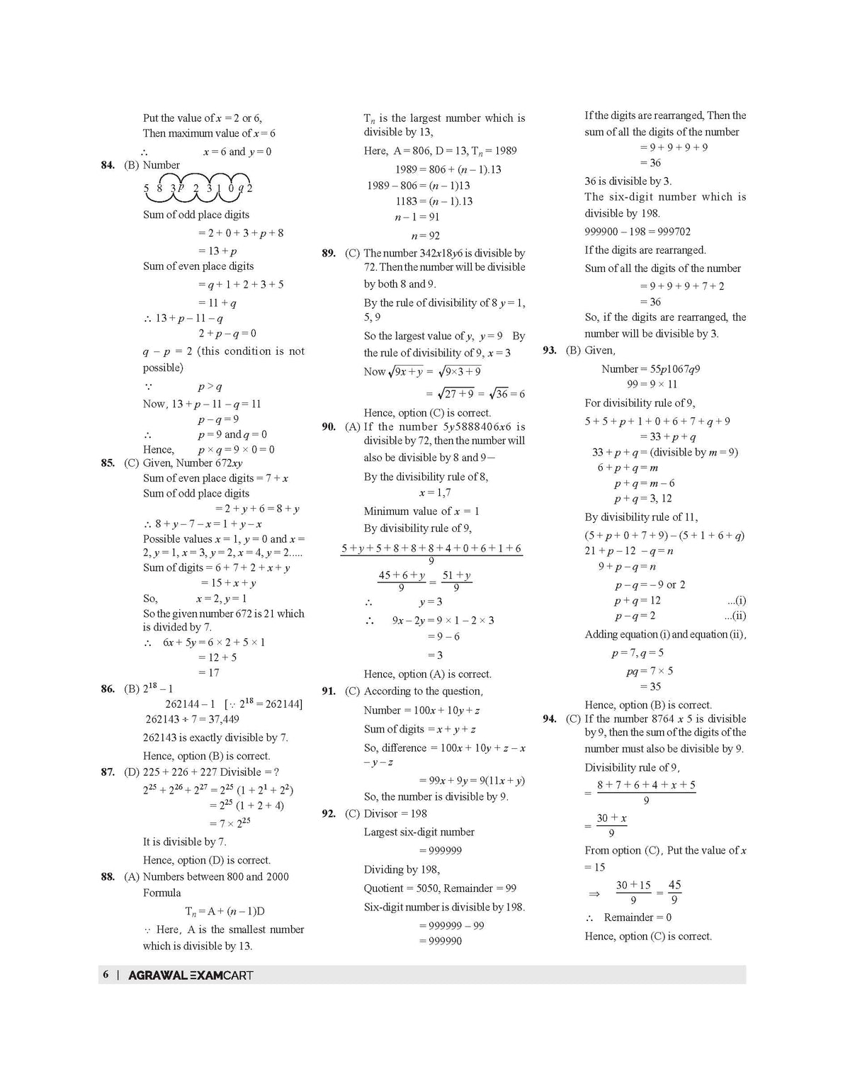 Examcart SSC Math Question Bank Solutions Book In English