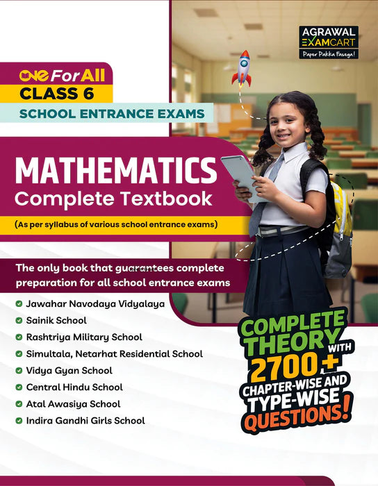 Examcart School Entrance Exam Mental Ability Test (Reasoning) + General Knowledge + Math + English Class 6th Textbook For 2026 Exam in English (4 Books Combo)