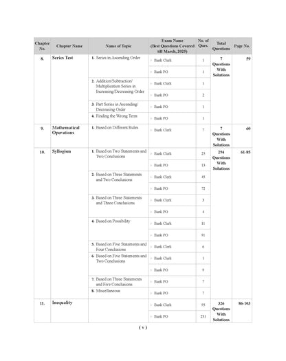 Examcart Bank Clerk & PO Reasoning Question Bank For Bank Exams (SBI | IBPS | RRBs | RBI | NABARD) in English