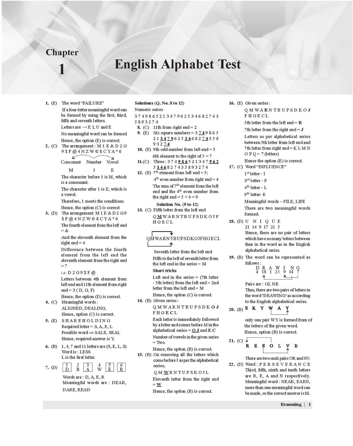 Examcart Bank Clerk & PO Reasoning Question Bank For Bank Exams (SBI | IBPS | RRBs | RBI | NABARD) in English