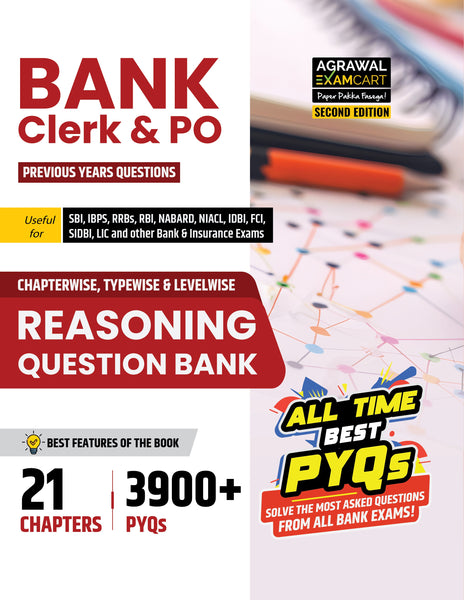 Examcart Bank Clerk & PO Reasoning Question Bank For Bank Exams (SBI | IBPS | RRBs | RBI | NABARD) in English