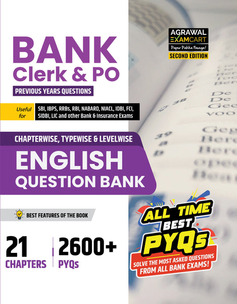 Examcart Bank Clerk & PO English Language Question Bank For Bank Exams (SBI | IBPS | RRBs | RBI | NABARD)