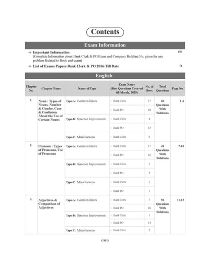 Examcart Bank Clerk & PO English Language Question Bank For Bank Exams (SBI | IBPS | RRBs | RBI | NABARD)