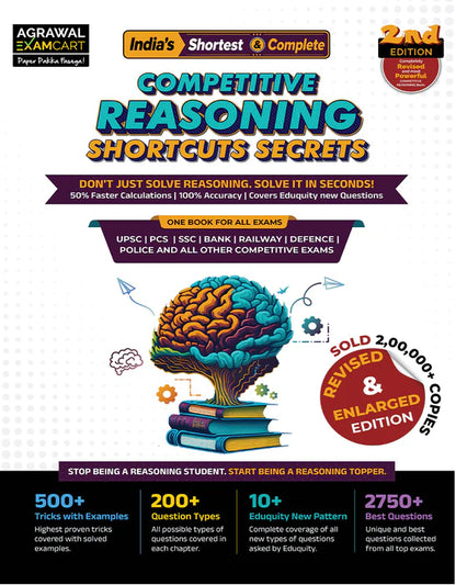Examcart Bank Clerk & PO Quantitative Aptitude +  Mathematics Shortcuts Secrets Textbook + Reasoning Shortcut Secrets Textbook For 2026 in English (3 Books Combo)