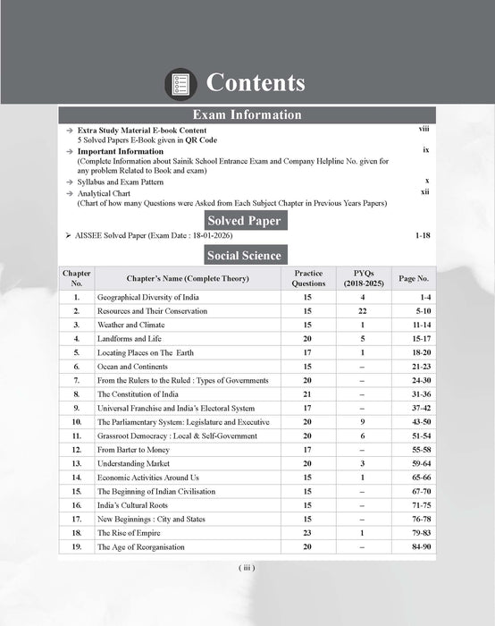 Examcart Sainik School Entrance Class 9 Guide Book For 2027 Exam In English