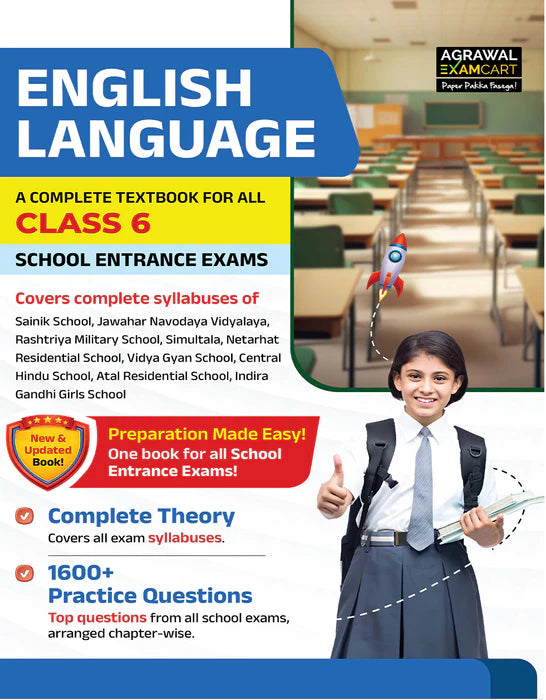 Examcart School Entrance Exam Mental Ability Test (Reasoning) + General Knowledge + Math + English Class 6th Textbook For 2026 Exam in English (4 Books Combo)