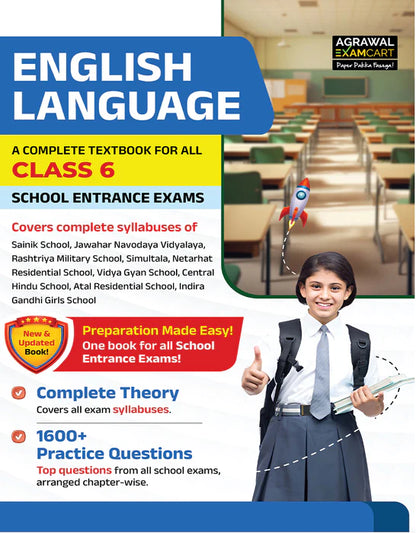 Examcart School Entrance Exam Mental Ability Test (Reasoning) + General Knowledge + Math + English Class 6th Textbook For 2026 Exam in English (4 Books Combo)
