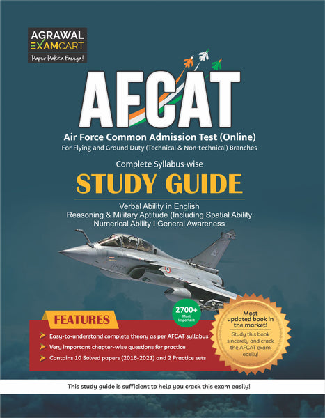 Examcart AFCAT (Air force Common Admission Test) Complete Syllabus-wise Study Guidebook