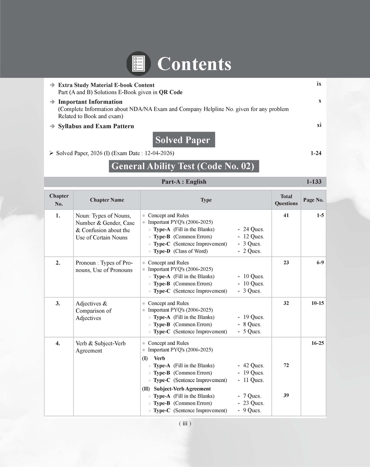Examcart NDA/NA General Ability Test (Guide + PYQ) Book For 2026 Exam In English