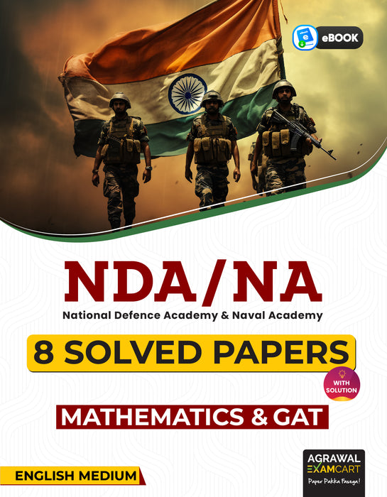 NDA 8 Previous Year Solved Paper of Mathematics & GAT From 2020 To 2024 In English (E-Book)