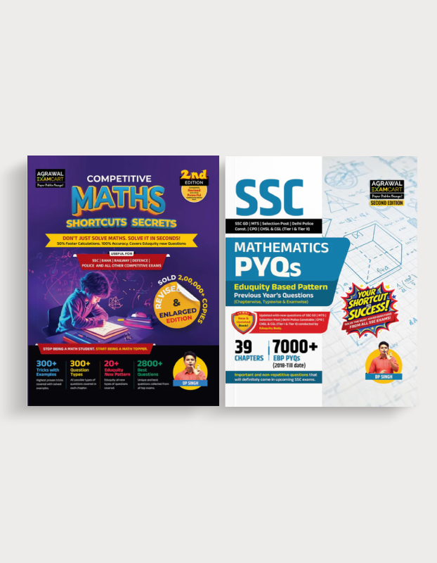 Examcart SSC Math FATEH Combo (Question Bank + Competitive Math Textbook) (Set of 2 Books) in English Medium