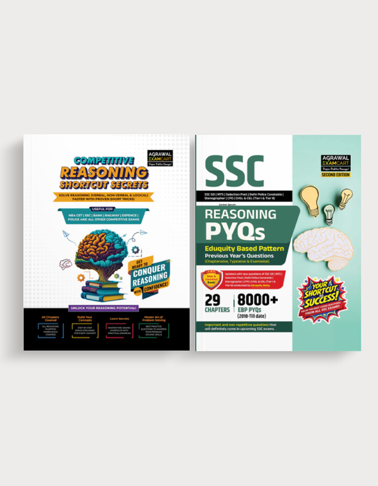 Examcart SSC Reasoning FATEH Combo (Question Bank + Competitive Reasoning Shortcut Secrets Textbook) in English Medium (Set of 2 Books)