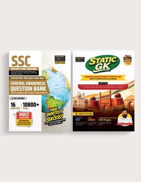 Examcart SSC GS Fateh Combo (GS Question Question Bank + Static GK Textbook)  (Set of 2 Books) in English Medium
