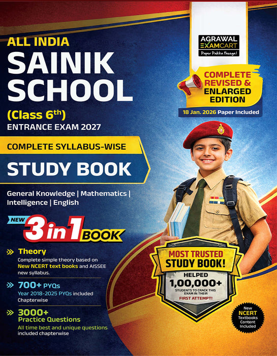 Sainik School Class 6 Study Guide Book For 2027 Entrance Exam In English