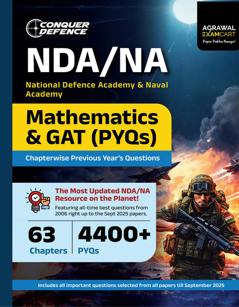 Examcart NDA/NA Maths & GAT Question Bank For 2026 Exam In English