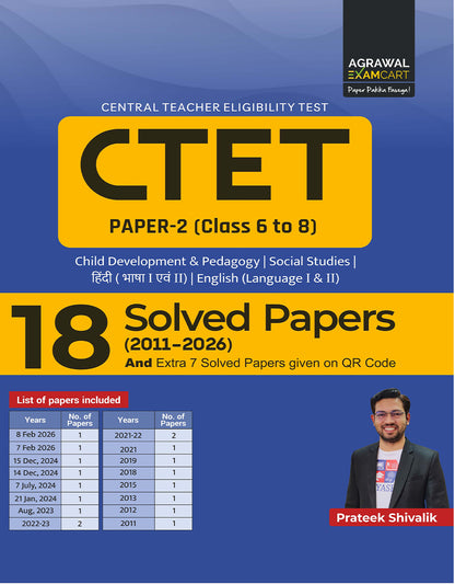 Examcart CTET Paper 2 (Class 6 to 8) Social Science Solved Paper Book By Prateek Shivalik For 2026 Exam In English