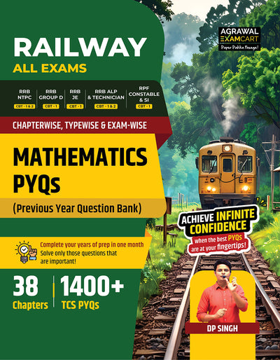 Examcart Railway RRB NTPC, RRB JE, RRB ALP & Technician and RRC Group D Exam Math Question Bank Book By DP Singh Sir in English