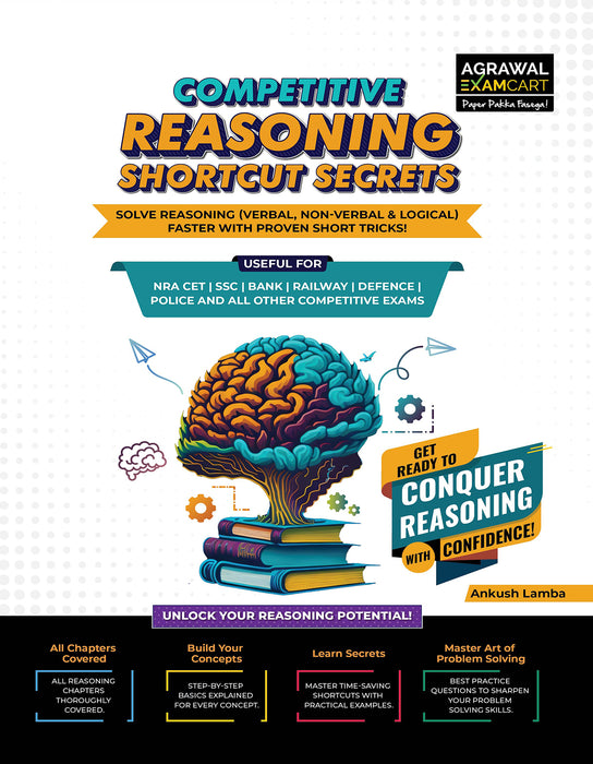 Examcart Competitive Maths By DP Singh Sir+ Reasoning Shortcuts Secrets Textbooks for All Government Exams (NRA CET, SSC, Bank, Railway, Defence, Police And All Other Exams) In English (2 Books Combo)